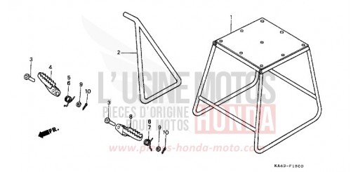 BEQUILLE/MARCHE CR250RJ de 1988